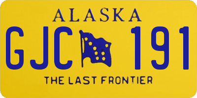 AK license plate GJC191