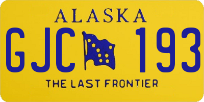 AK license plate GJC193