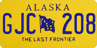 AK license plate GJC208