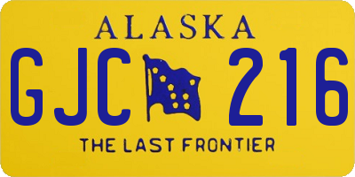 AK license plate GJC216