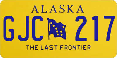 AK license plate GJC217