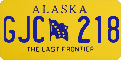 AK license plate GJC218