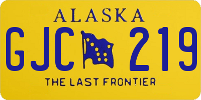 AK license plate GJC219