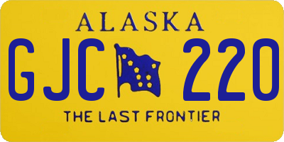 AK license plate GJC220