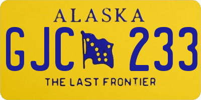AK license plate GJC233