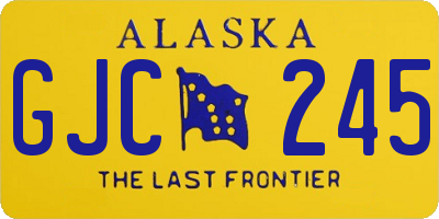 AK license plate GJC245