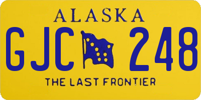 AK license plate GJC248