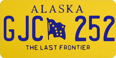 AK license plate GJC252