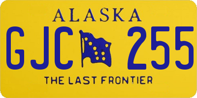 AK license plate GJC255