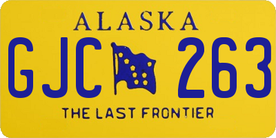 AK license plate GJC263