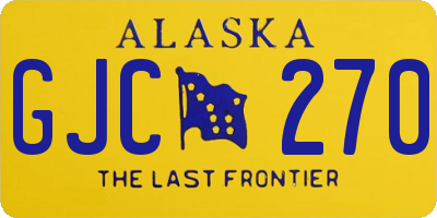 AK license plate GJC270