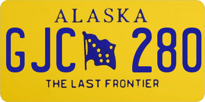 AK license plate GJC280