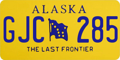 AK license plate GJC285