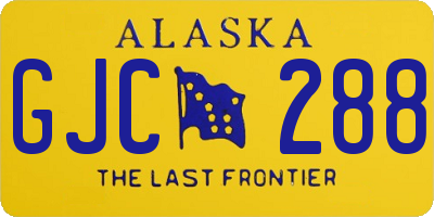 AK license plate GJC288