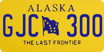 AK license plate GJC300
