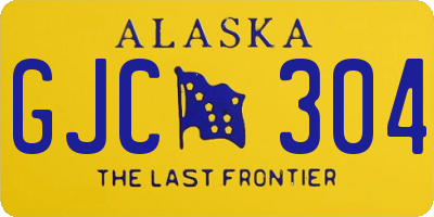 AK license plate GJC304