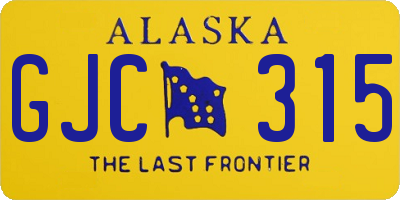 AK license plate GJC315