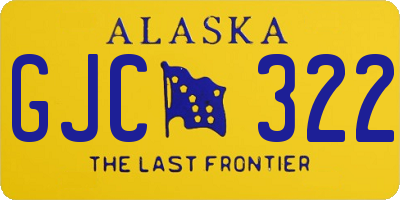 AK license plate GJC322