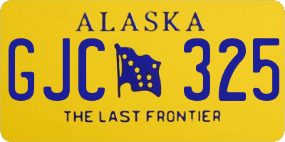 AK license plate GJC325
