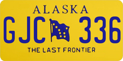 AK license plate GJC336