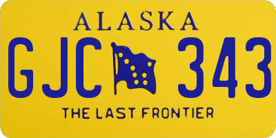 AK license plate GJC343