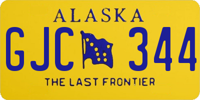 AK license plate GJC344