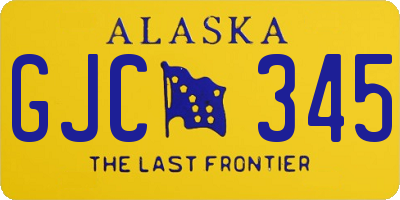 AK license plate GJC345