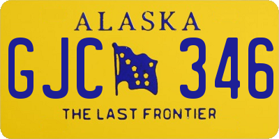 AK license plate GJC346