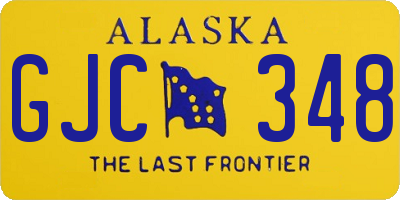 AK license plate GJC348