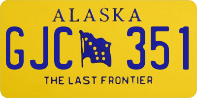 AK license plate GJC351