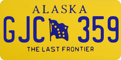 AK license plate GJC359