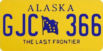 AK license plate GJC366