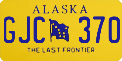 AK license plate GJC370