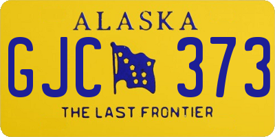 AK license plate GJC373