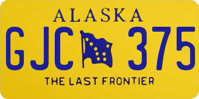 AK license plate GJC375