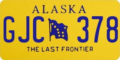 AK license plate GJC378