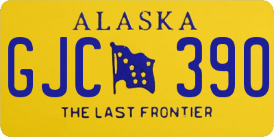 AK license plate GJC390