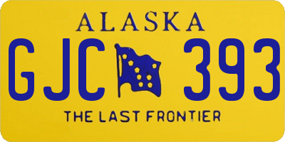 AK license plate GJC393