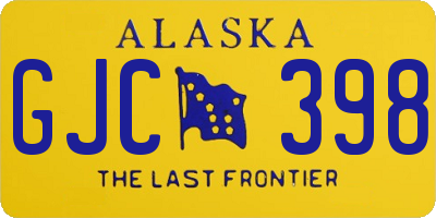 AK license plate GJC398