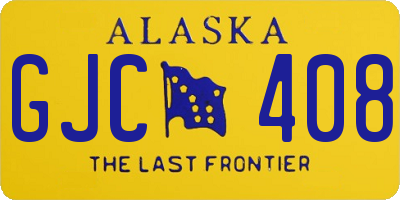AK license plate GJC408
