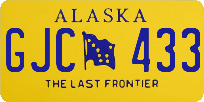 AK license plate GJC433