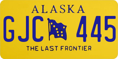 AK license plate GJC445