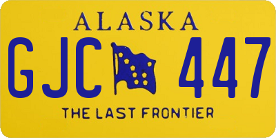 AK license plate GJC447