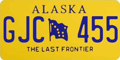 AK license plate GJC455