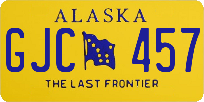 AK license plate GJC457