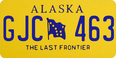 AK license plate GJC463