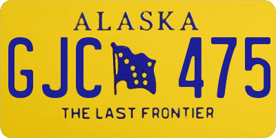 AK license plate GJC475