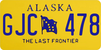 AK license plate GJC478
