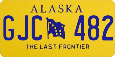 AK license plate GJC482