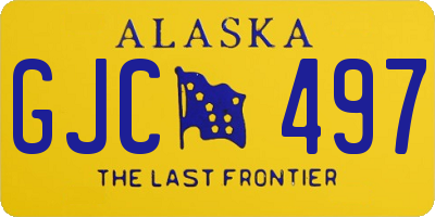 AK license plate GJC497